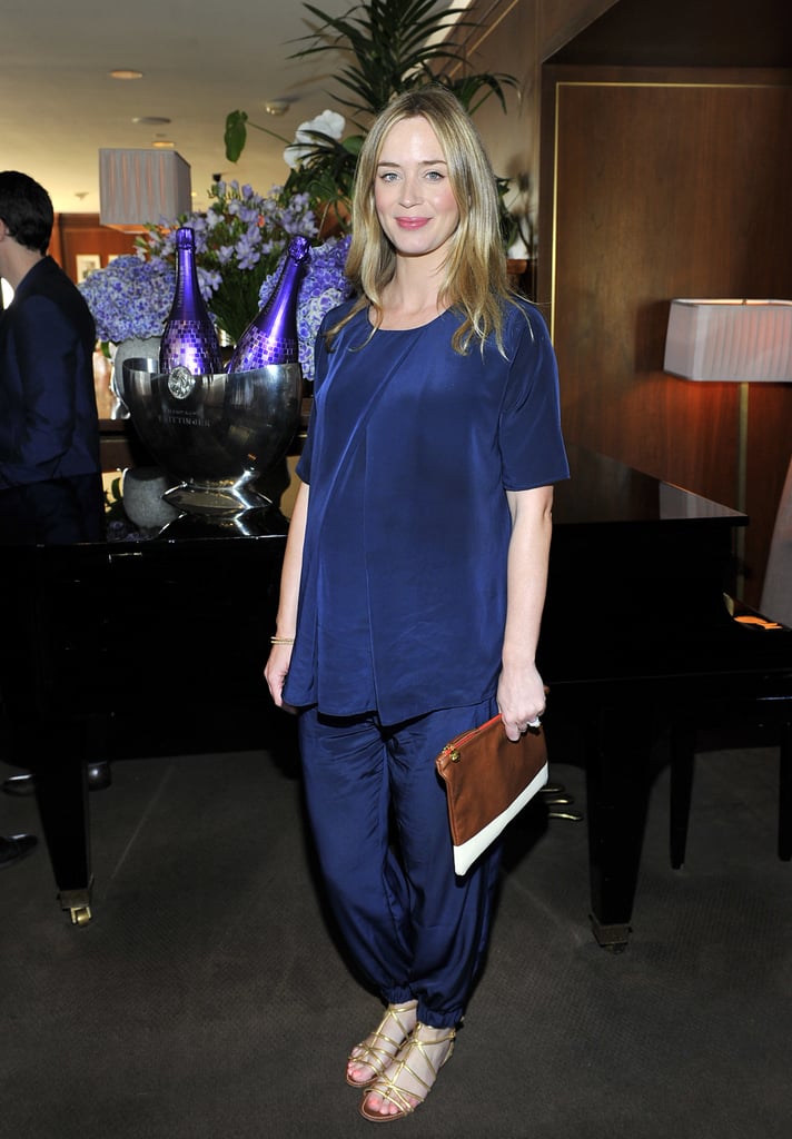 Emily Blunt glowed in flowy clothing on Friday.