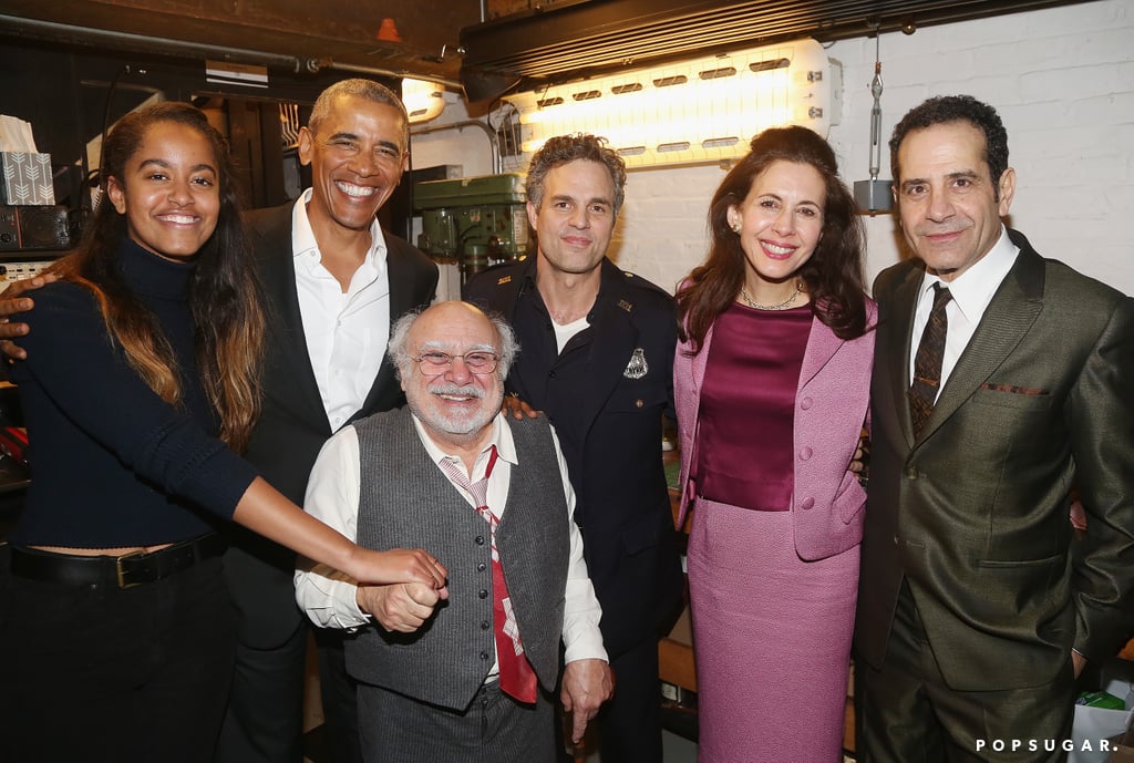 Here he is with Malia at Arthur Miller's The Price on Broadway.
