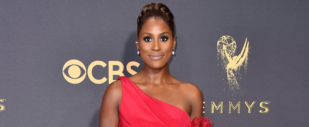 Issa Rae Wearing Red Vera Wang Dress at 2017 Emmys