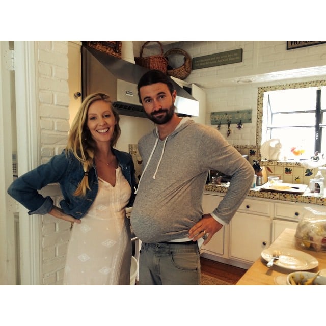 Brandon was all about the bump in late May. "He thinks he's funny," Leah wrote.