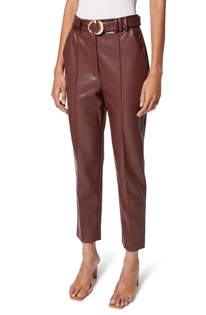 A Belted Pant: Jonathan Simkhai Pauline Belted Faux-Leather Crop Pants