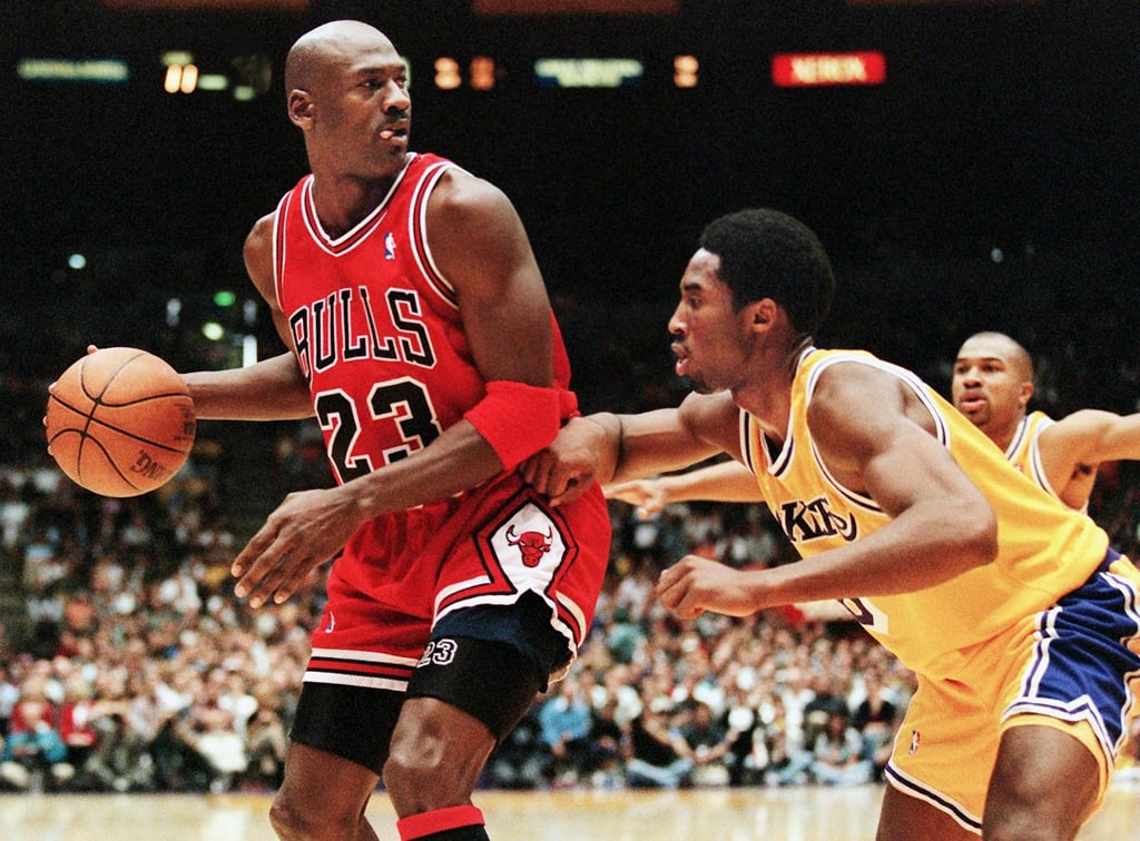 Photos of Michael Jordan and Kobe Bryant