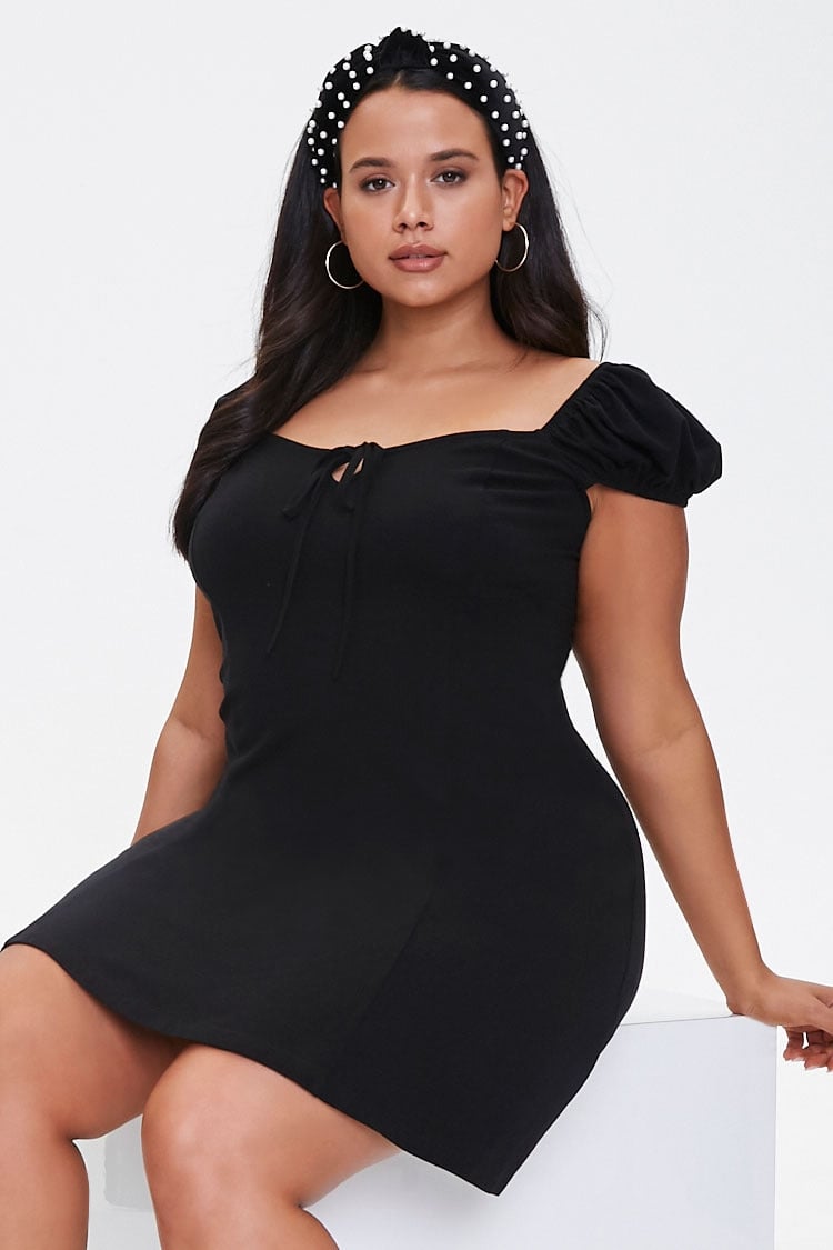 Forever 21 Plus Size Puff-Sleeve Mini Dress