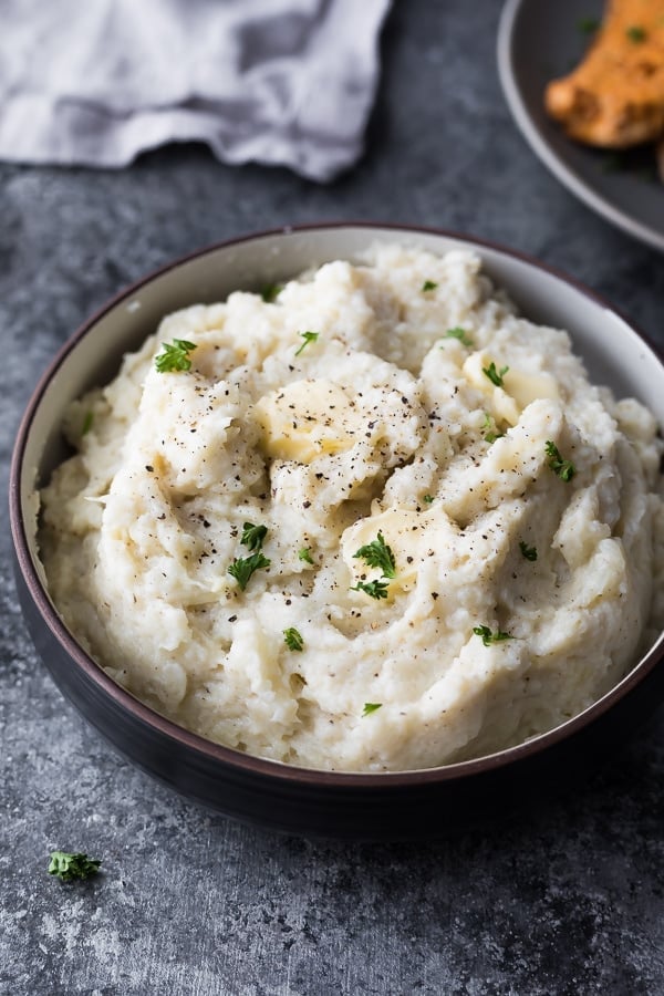 Creamy Parmesan Mashed Cauliflower