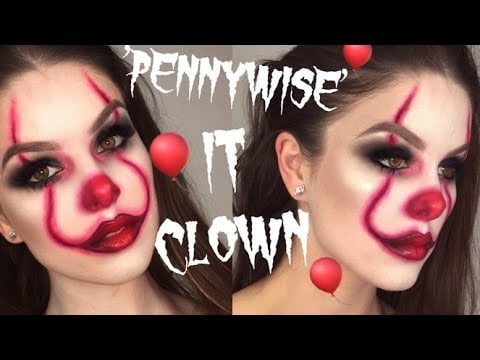 Easy Glam Pennywise Makeup