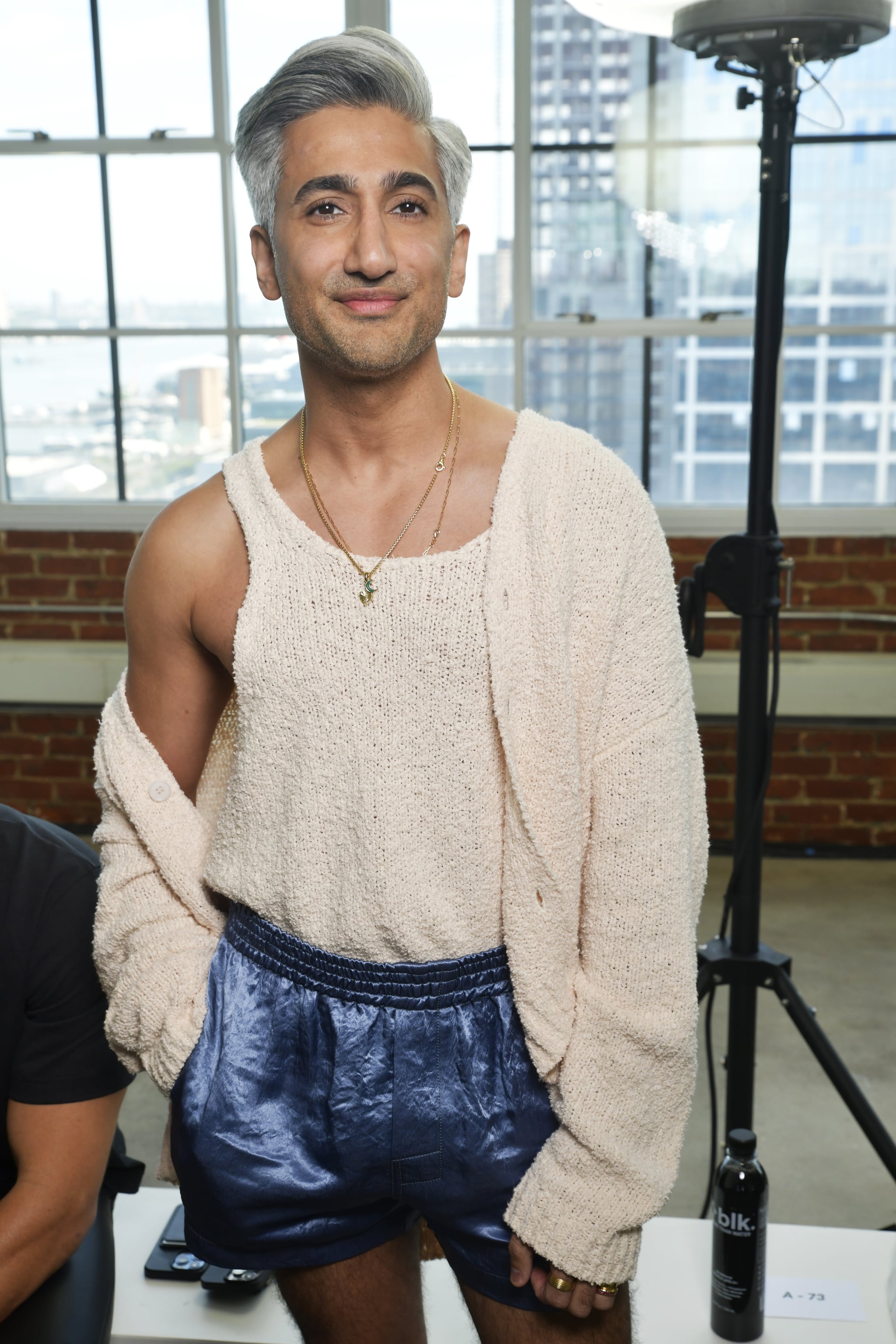 Tan France attends the Altuzarra Spring 2023 fashion show at the Starrett-Lehigh Building on September 10, 2022 in New York City. (Photo by Swan Gallet/WWD via Getty Images)