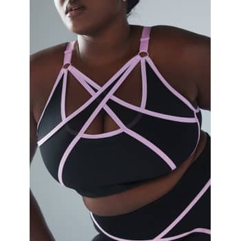 Savage X Fenty Womens X Mesh Medium-Impact Sports Bra 