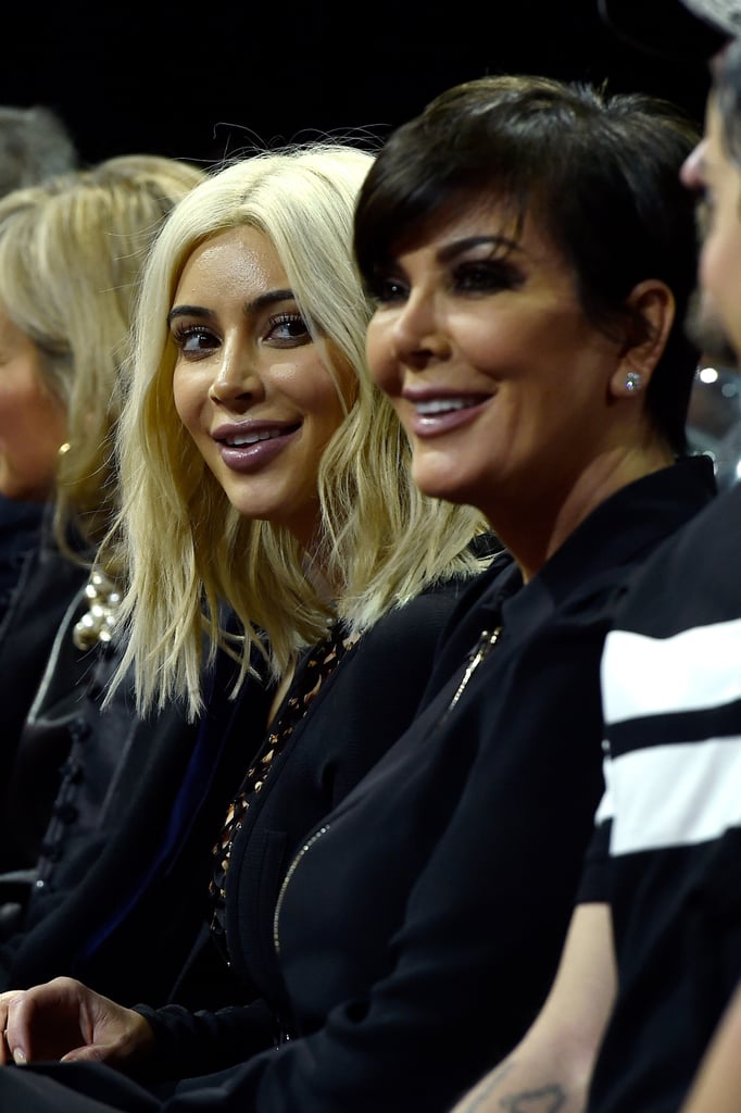 Kim Kardashian Smiled At Her Mom Kris During The Show Kim Kardashian And Katy Perry At