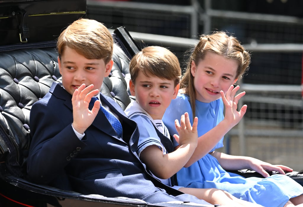 上图:乔治王子,路易斯,王子和公主夏洛特。