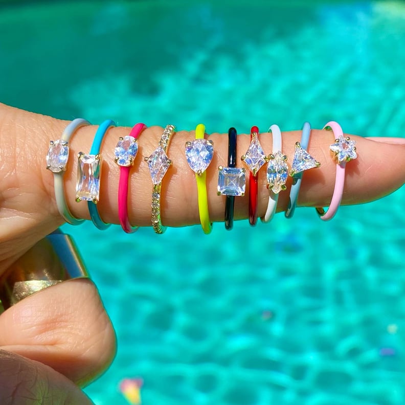 Best Jewelry Fashion Trends 2021: Plastic and Enamel Bubble Rings