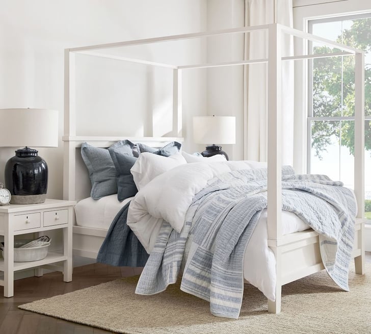 Pottery barn twin canopy sales bed