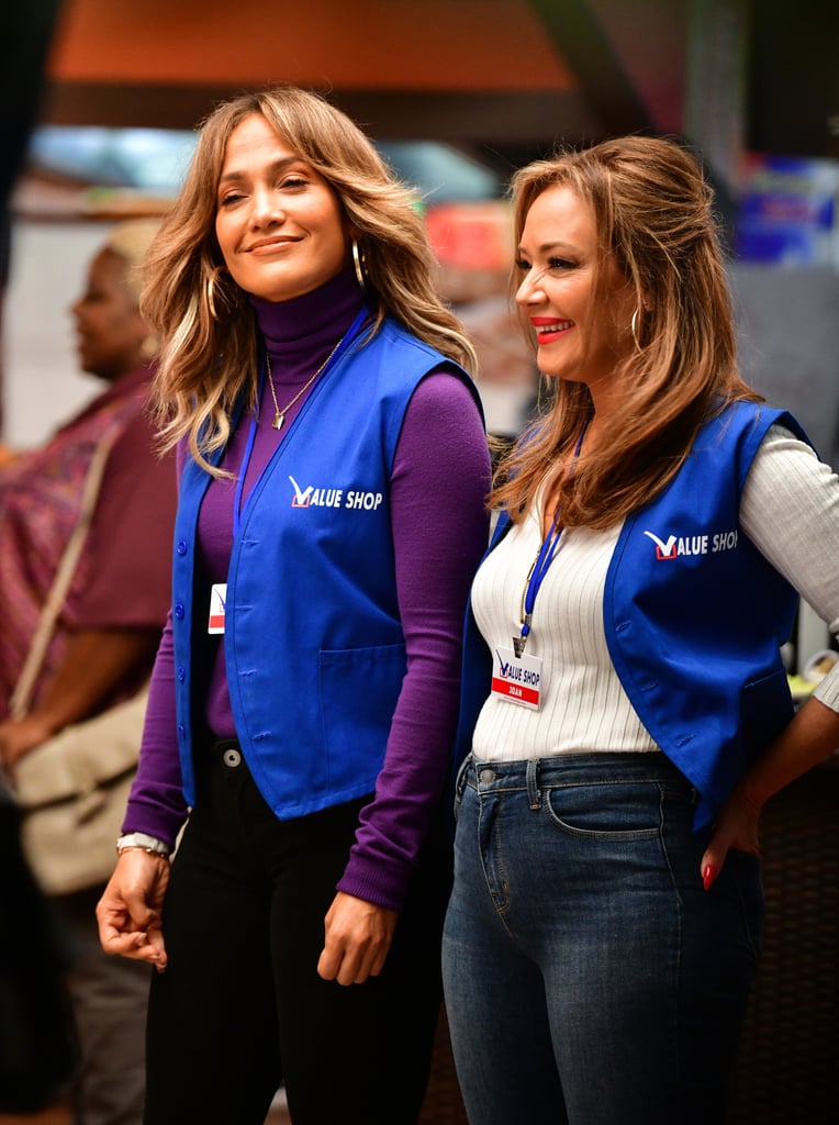Jennifer Lopez and Leah Remini Filming Second Act Pictures