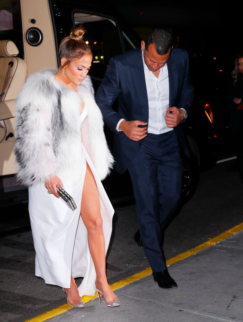J Lo's Thigh-Slit Elie Saab Dress | Jennifer Lopez White Elie Saab ...