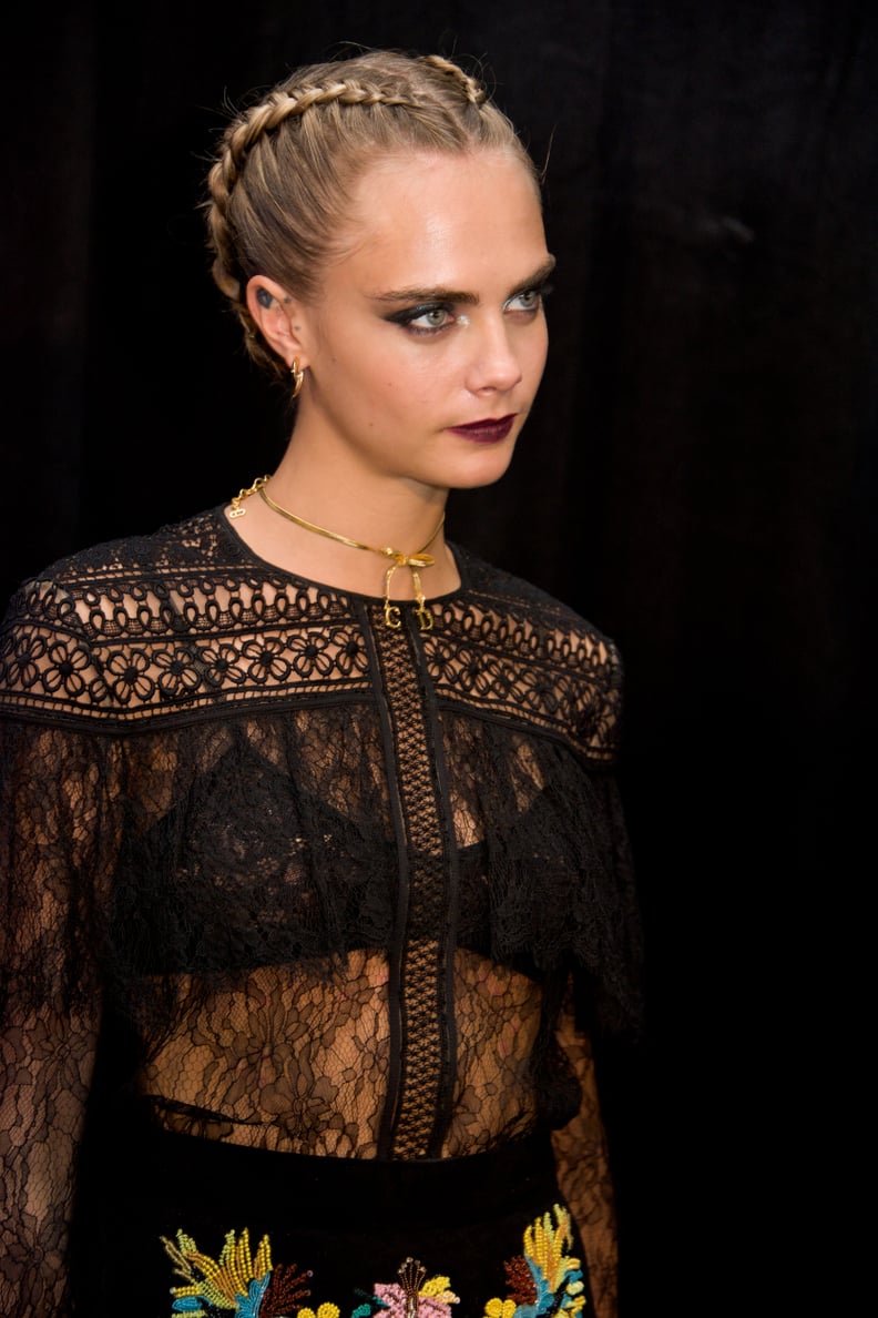 Cara Delevingne's Dutch Braids, 2016