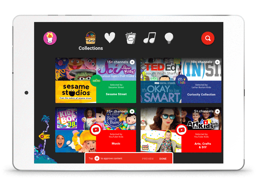 Set your child's profile to "Approved Content Only" to customize the videos they're allowed to access.