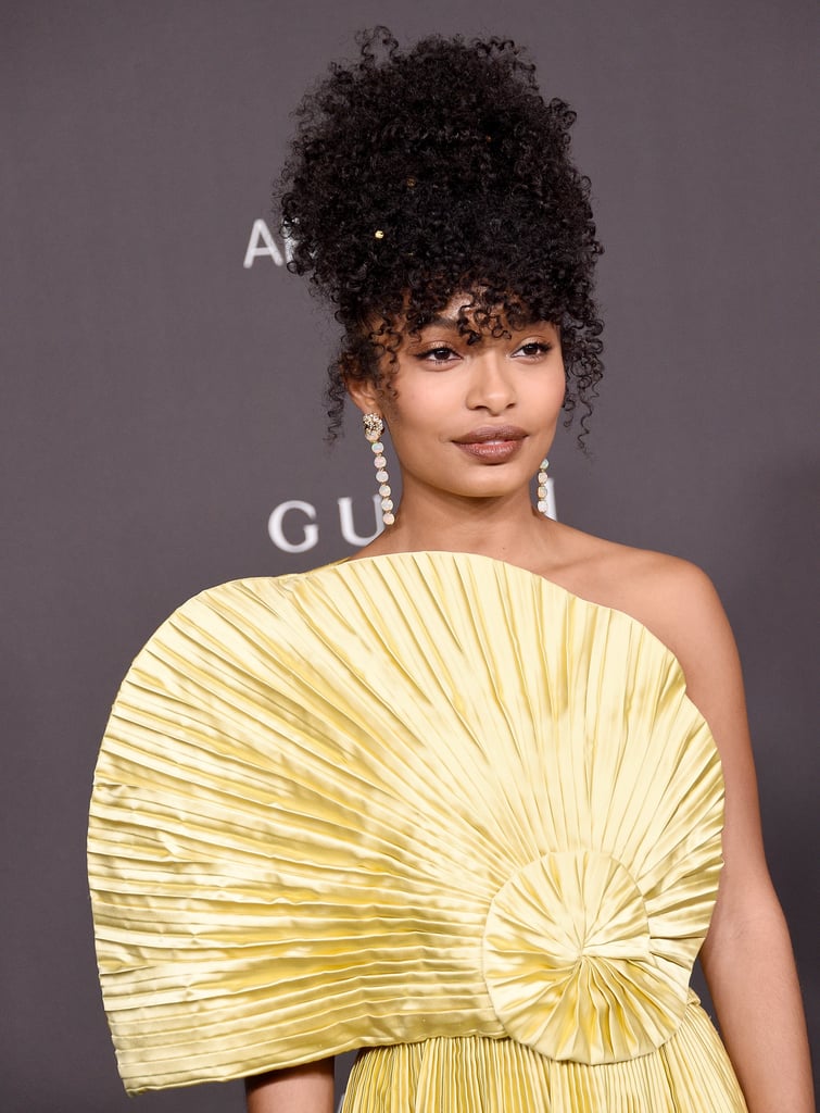 Yara Shahidi Wears Gold Gucci Gown to LACMA Art + Film Gala