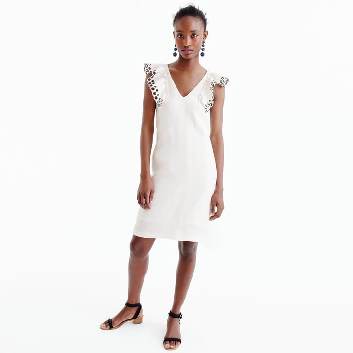 J. Crew Ruffle Shoulder Sheath Dress 