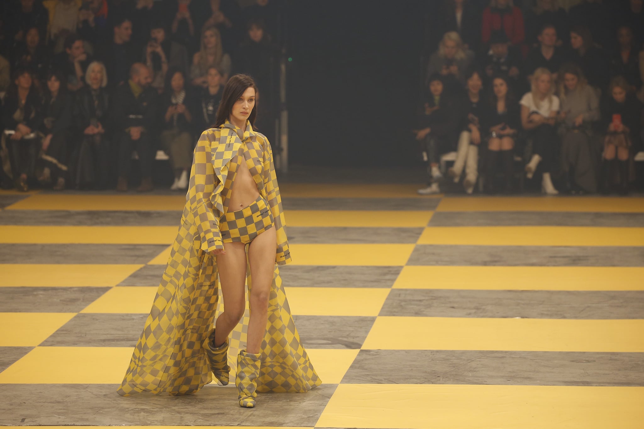 Bella Hadid Walking the Off White Runway at Paris Fashion Week