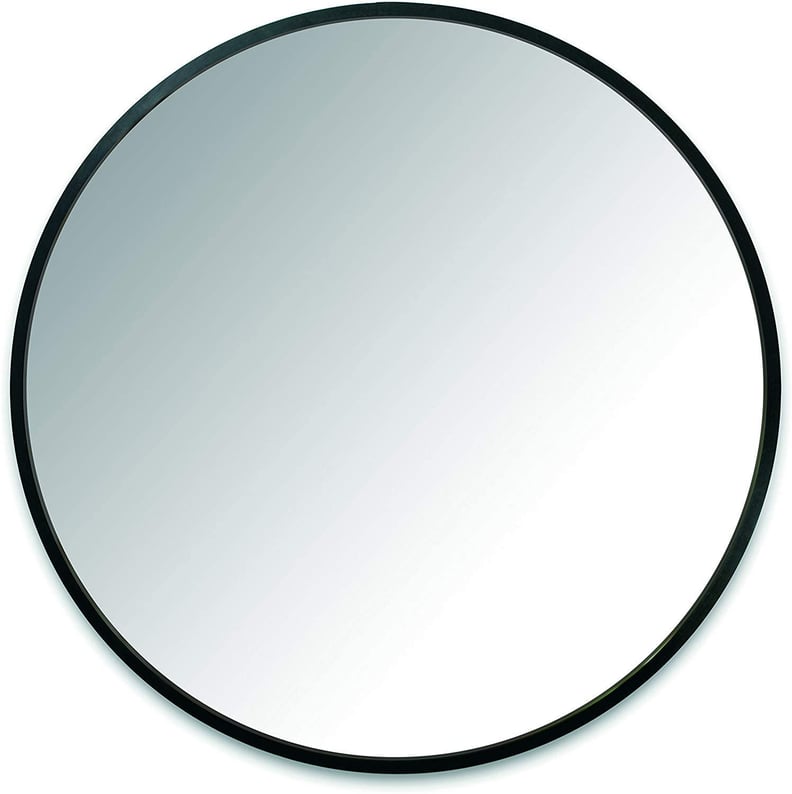 A Circular Mirror: Umbra Hub Wall Mirror With Rubber Frame