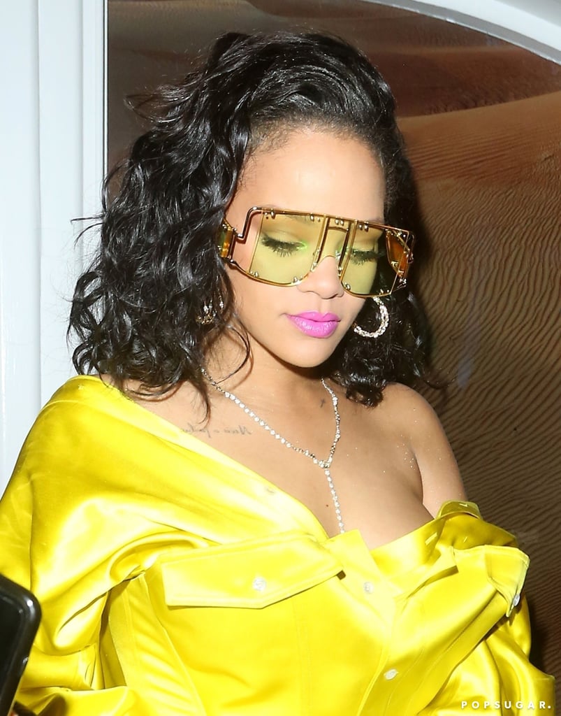 Rihanna Yellow Minidress