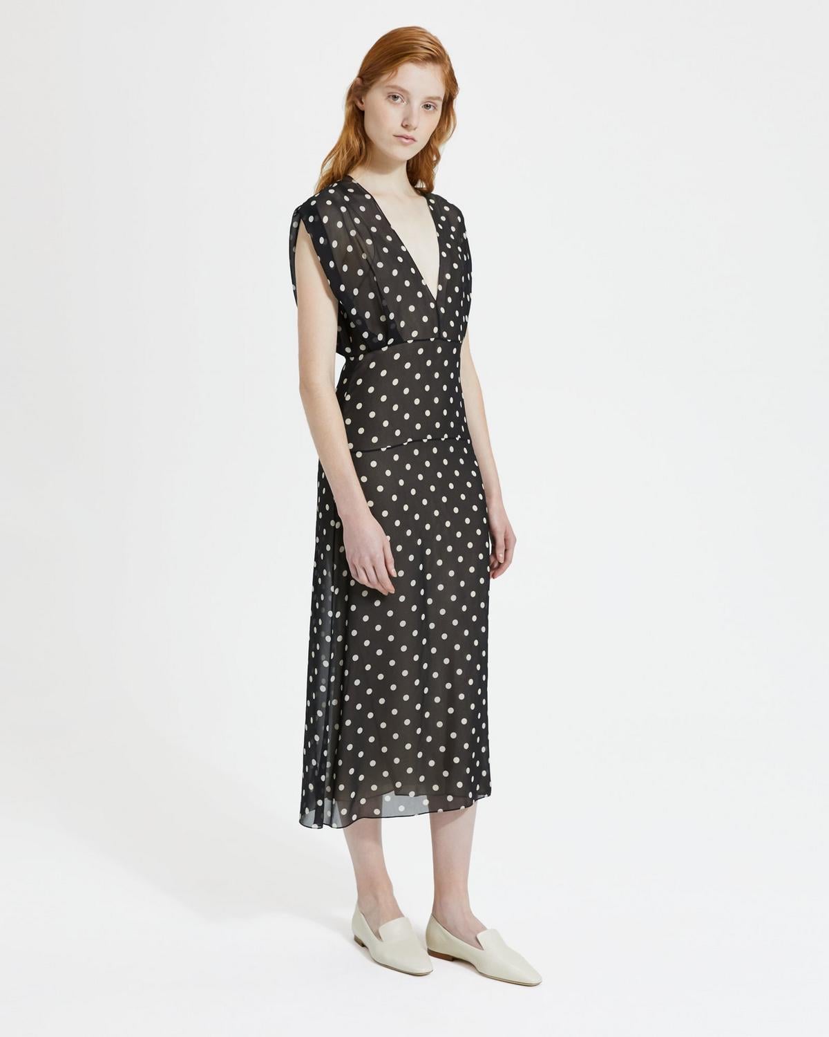 Selena Gomez Polka Dot Dress POPSUGAR Fashion
