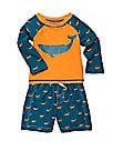 Hatley Baby's Tiny Whales Rash Guard Set