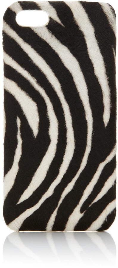 The Case Factory Zebra Print Leather iPhone 5 Case ($135)