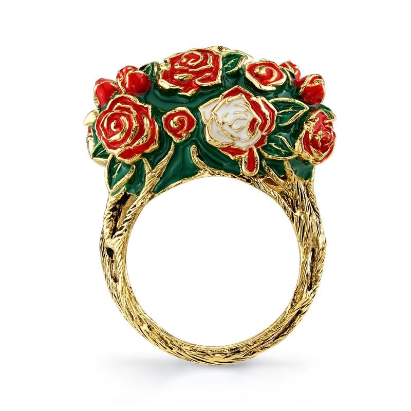 Alice in Wonderland Painting the Roses Ring