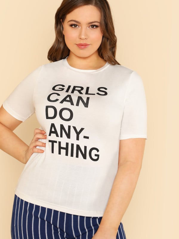 SheIn Slogan Tee