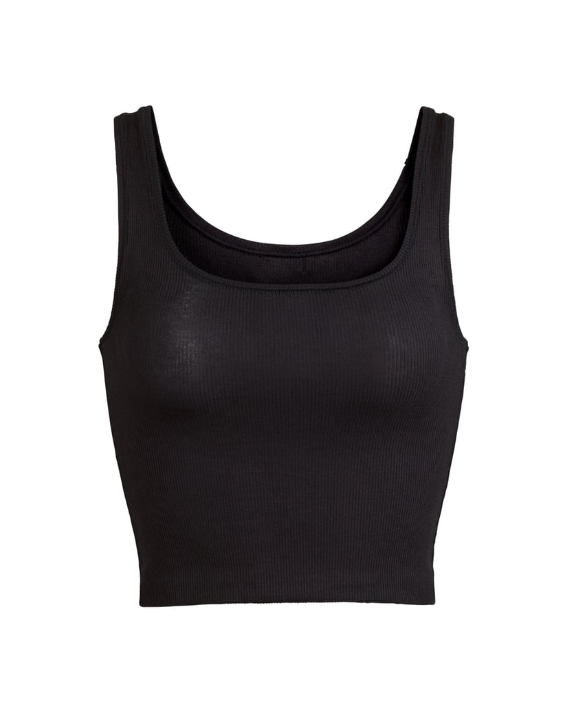 Skims Cotton Ribbed Tank in Soot