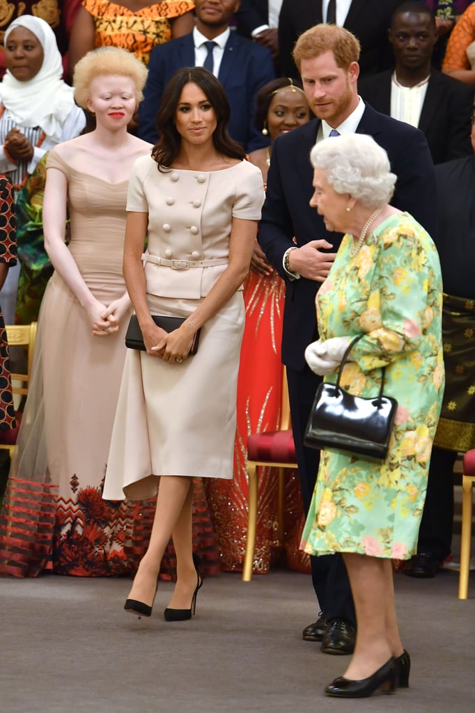 Meghan Markle Pink Prada Dress at Queen's Leader Awards 2018