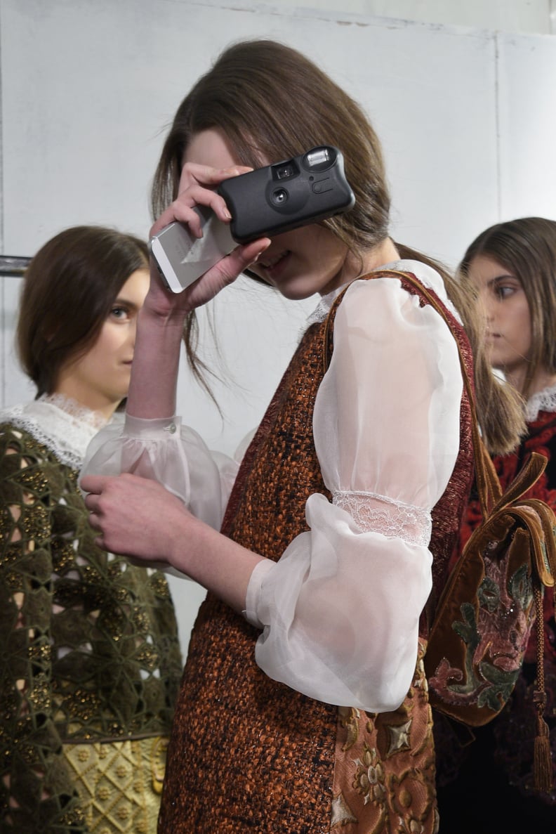 Backstage at Alberta Ferretti