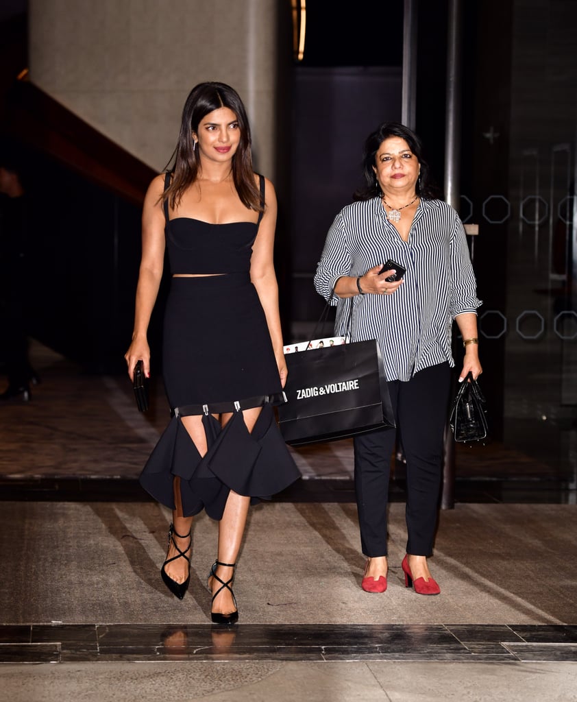 Priyanka Chopra Black Cutout Dress Daily Front Row Awards