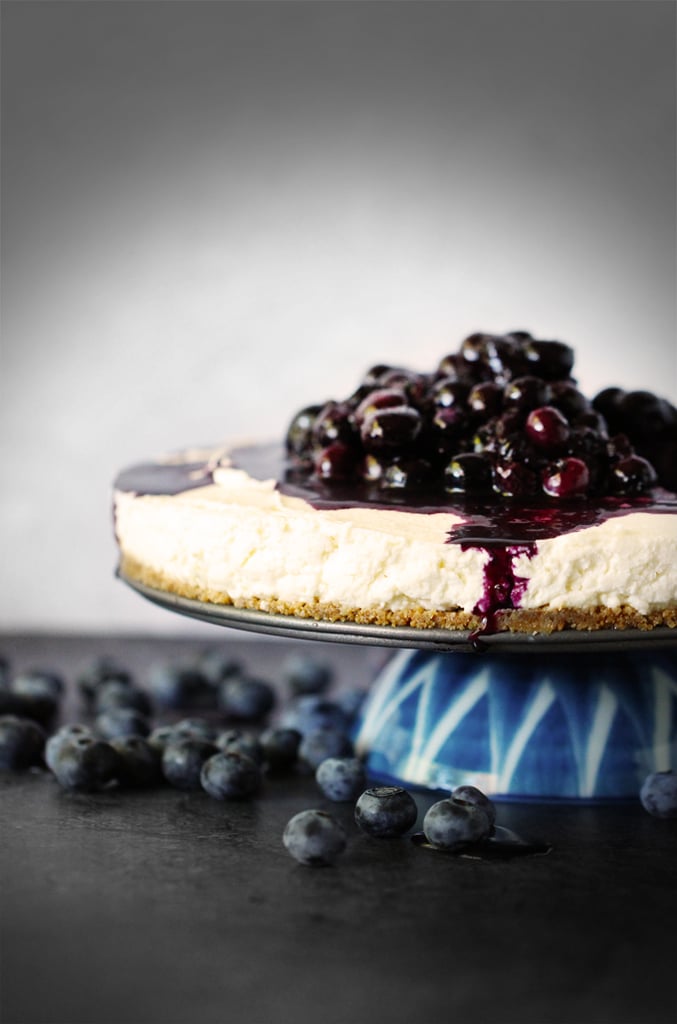 No-Bake Blueberry Goat Cheese Cheesecake