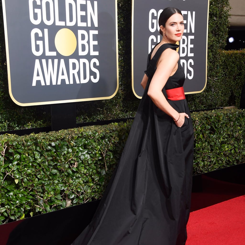 Mandy Moore S Golden Globes Dress 2018 Popsugar Fashion