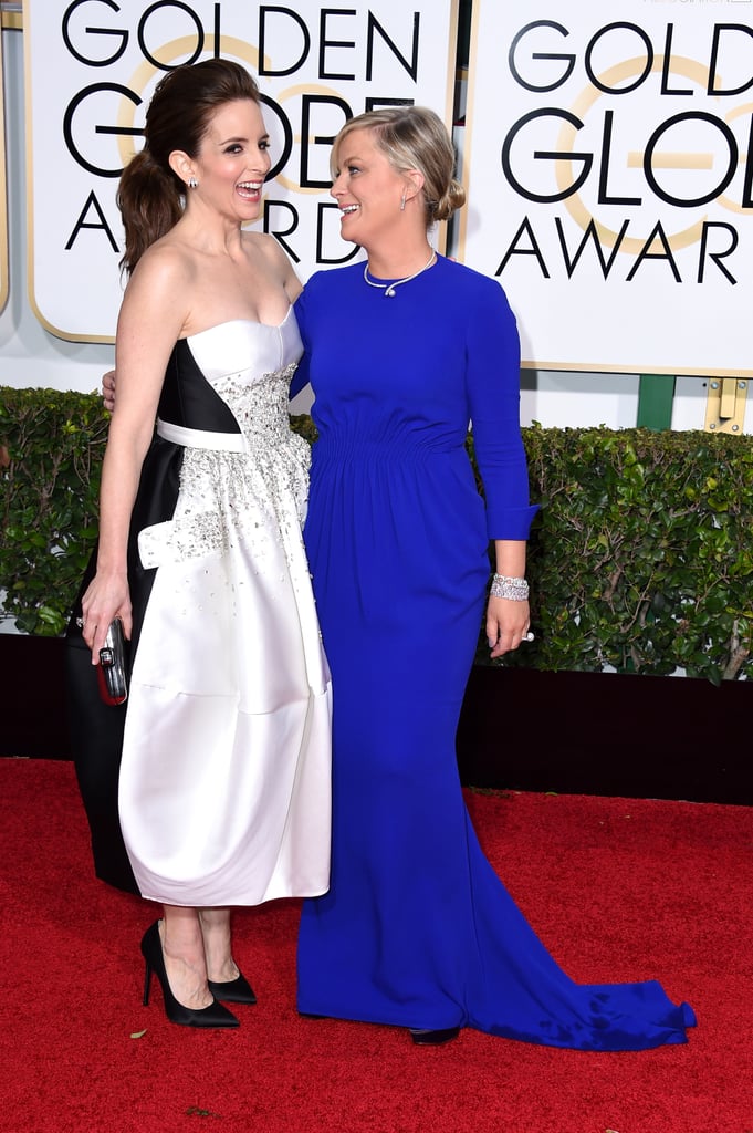 Amy Poehler and Tina Fey at the Golden Globe Awards 2015