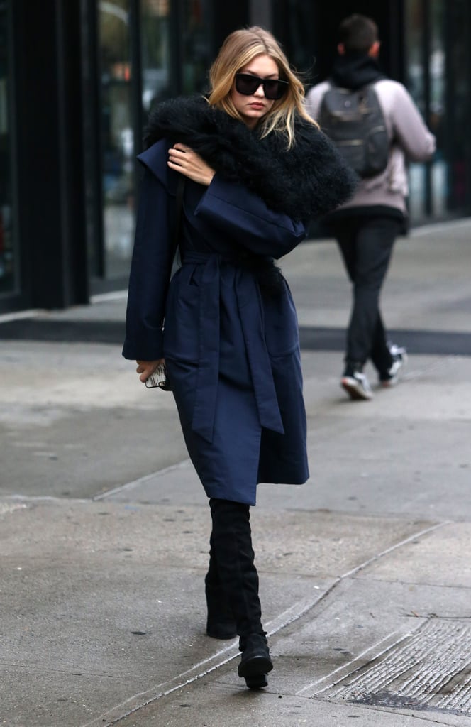 Gigi Hadid's Furry Coat