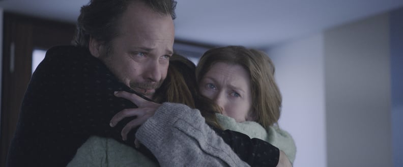 Peter Sarsgaard as Jay, Joey King as Kayla, and Mireille Enos as Rebecca in THE LIE