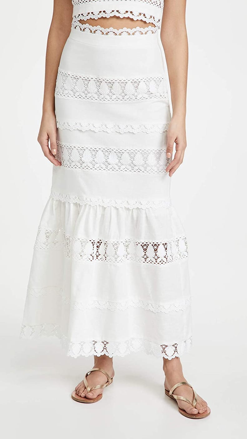 Endless Rose Lace Trim Maxi Skirt