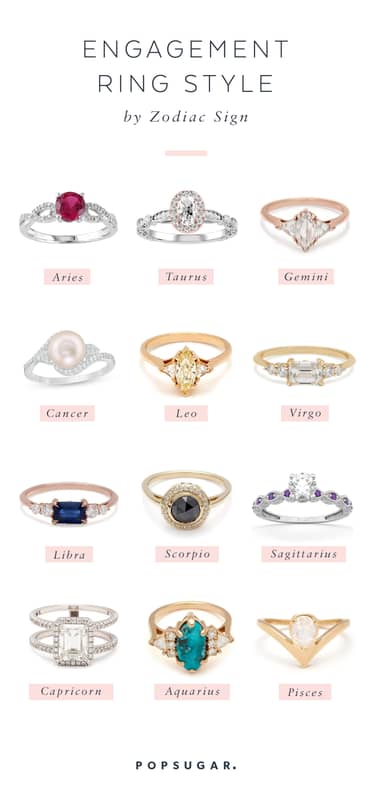 Capricorn engagement store rings