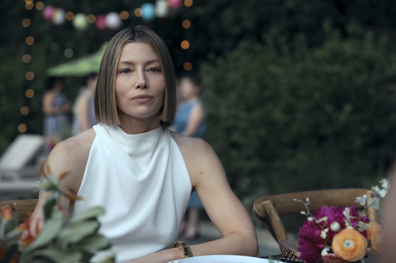 Jessica Biel in "The Better Sister" wearing white dress.