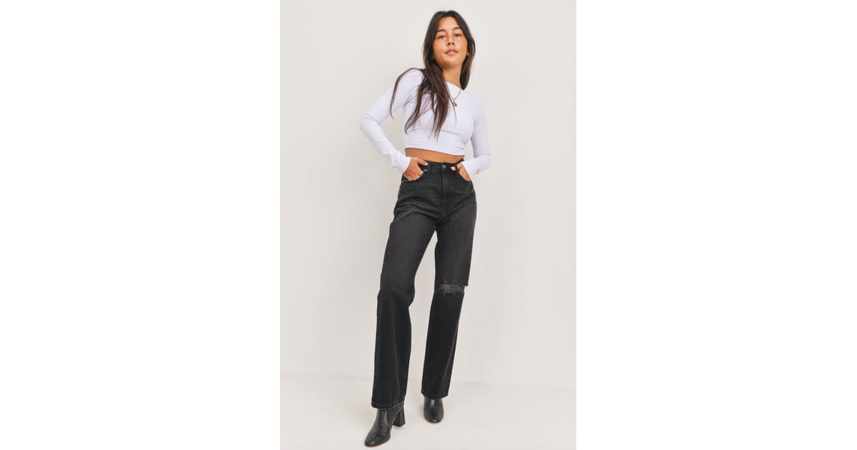 Flattering and Versatile: Just Black Denim '90s Straight Jeans | Best ...