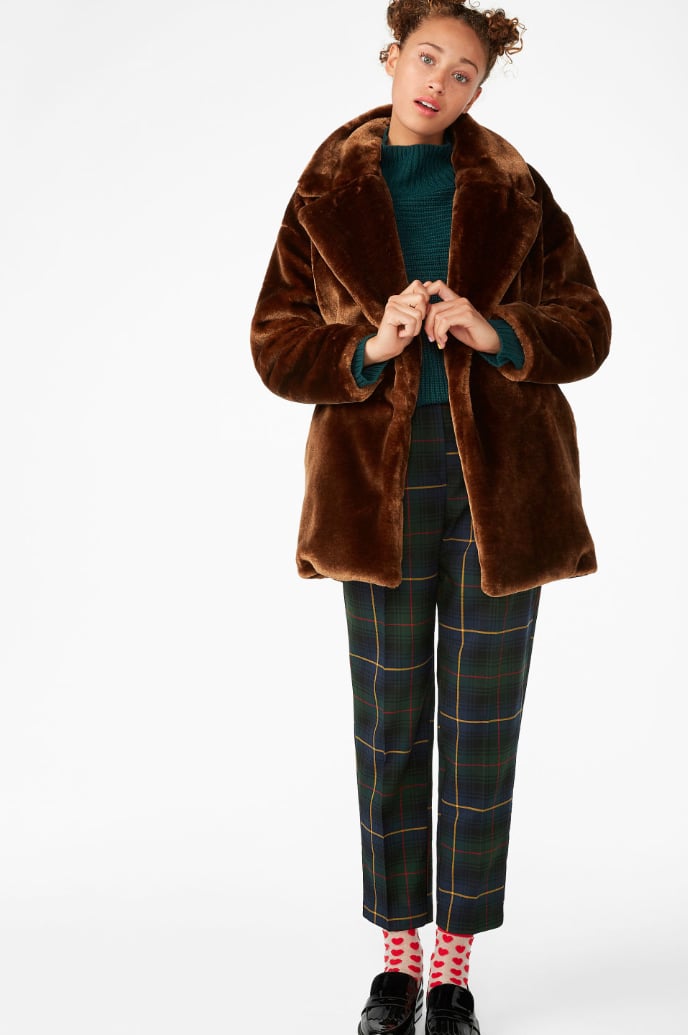 Monki super soft fluffy coat top
