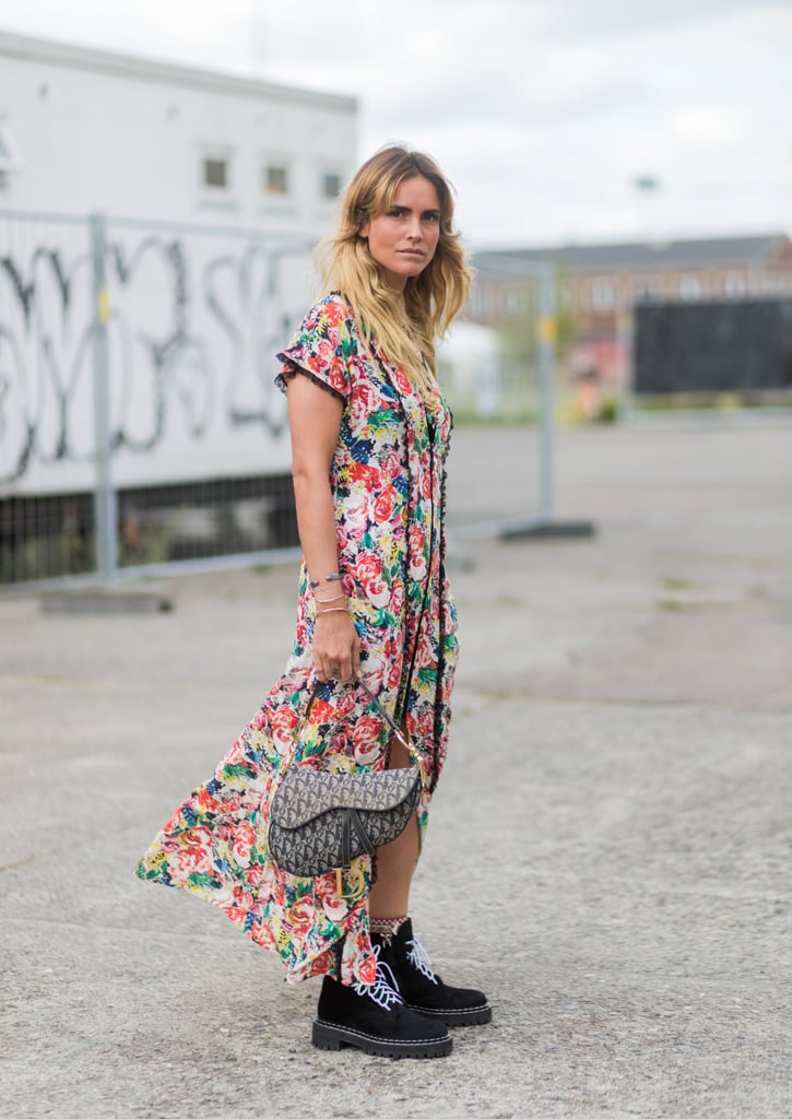 Toughen Up Your Floral Dress With Combat Boots
