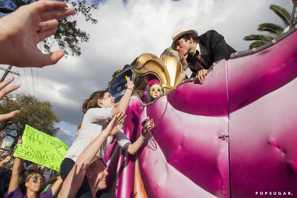 Ian Somerhalder at Mardi Gras For Krewe of Endymion Parade