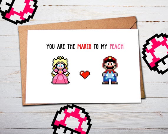 PlayerNo2 Super Mario Valentine Card