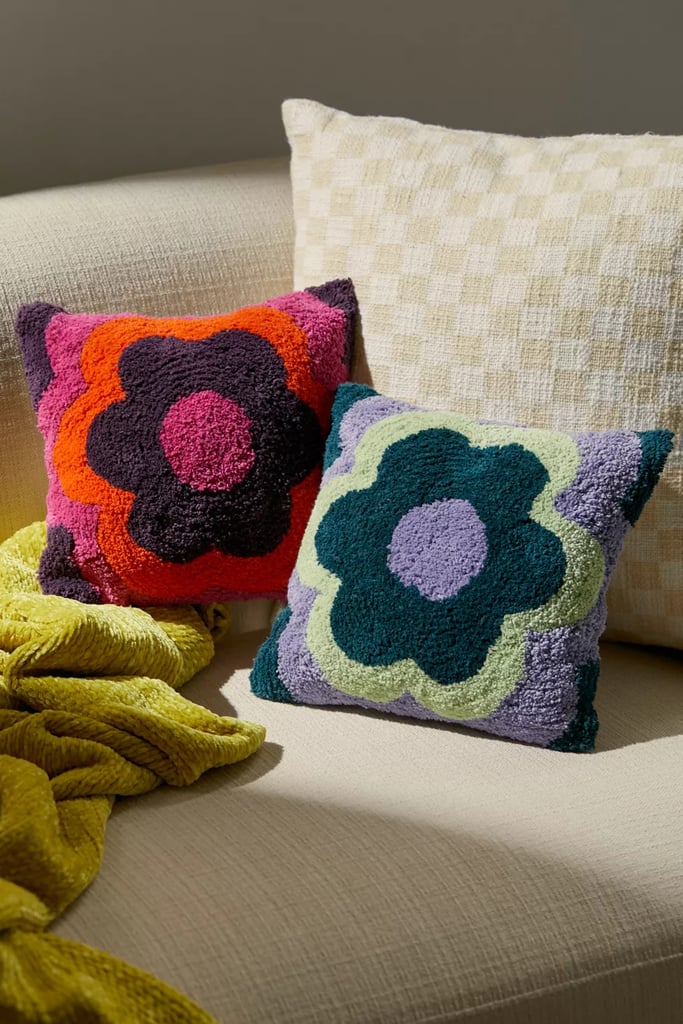 Textured Throw Pillows: Flower Tufted Mini Throw Pillow