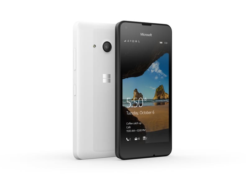 The Lumia 550, a cheaper Windows smartphone.