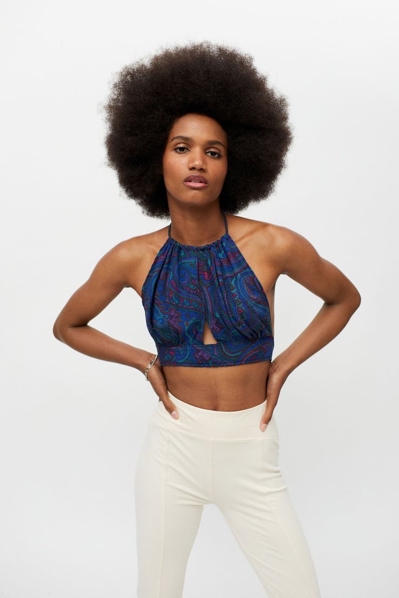 Urban Renewal Recycled Floral Paisley Halter Top