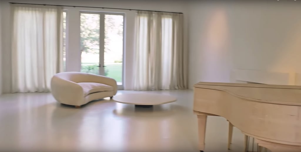 This giant living room has only three pieces in it. Three!